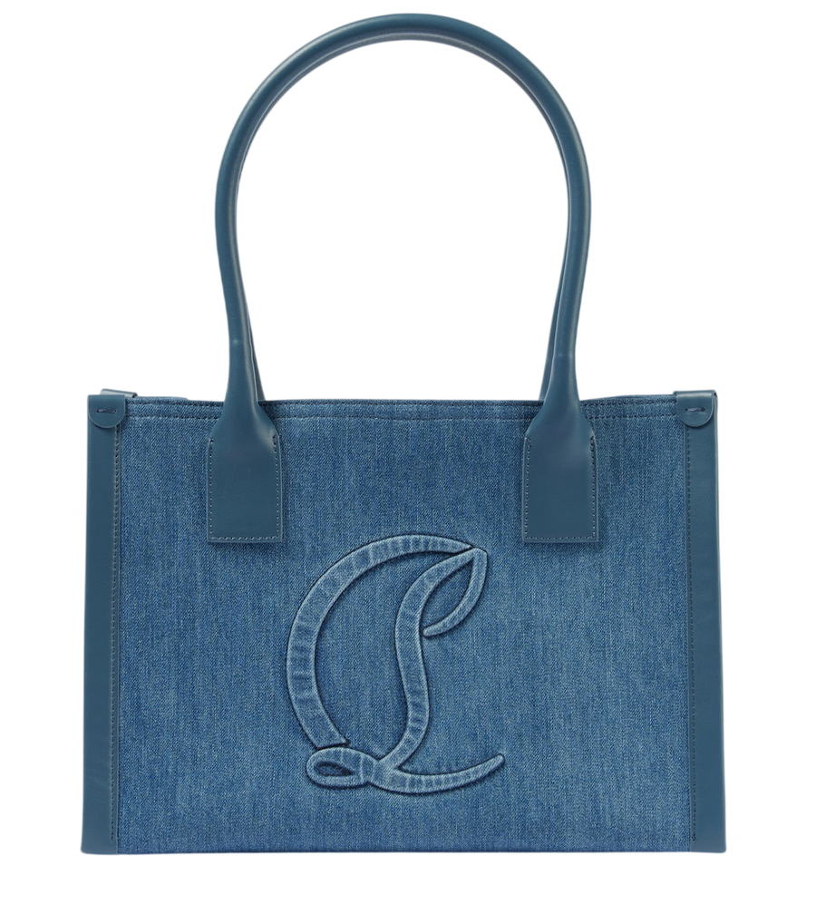 Christian Louboutin By My Side E/W Large denim tote bag