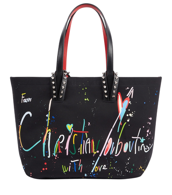 Christian Louboutin Cabata Large leather-trimmed canvas tote bag