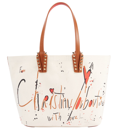 Christian Louboutin Cabata Large leather-trimmed tote bag [white-bg-v2:b35954d6-4dd5-4462-bba8-5f2421913a52]