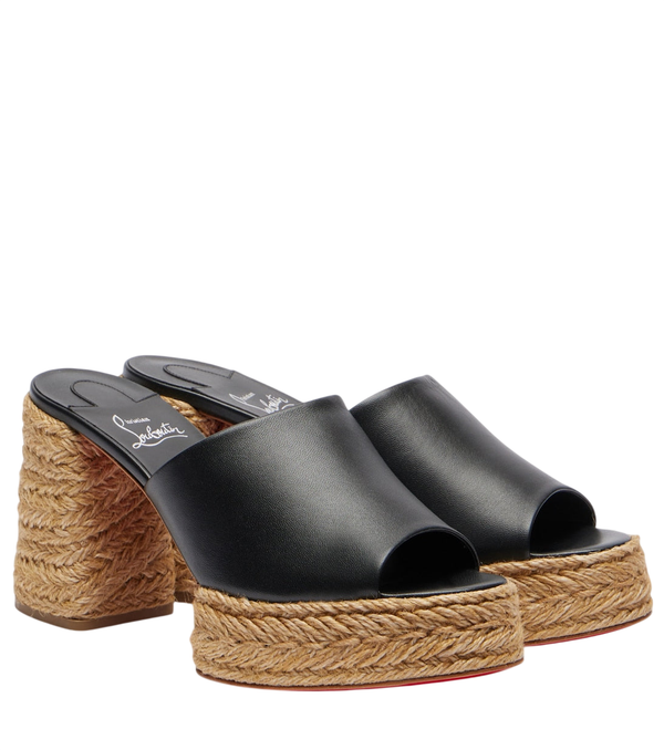 Christian Louboutin Calakala 85 leather platform mules