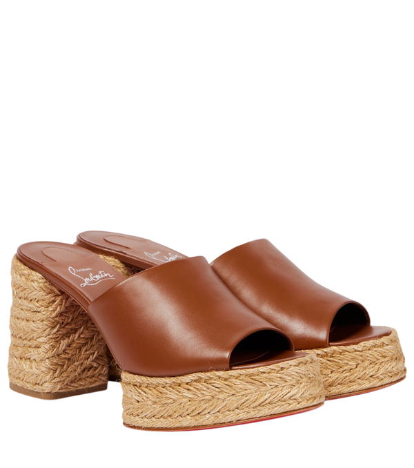 Christian Louboutin Calakala 85 leather platform mules