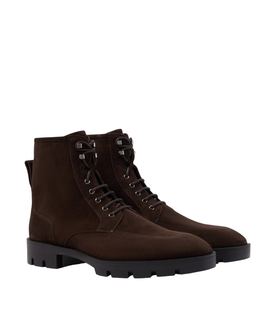 Christian Louboutin Caracolo Lion leather lace-up boots