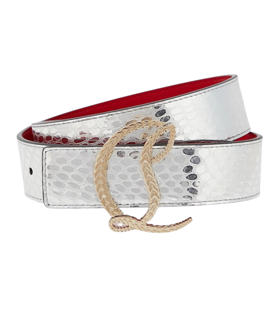 Christian Louboutin CL 35mm Metallic Leather Belt