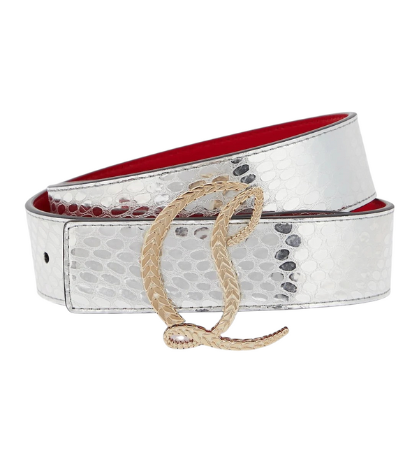 Christian Louboutin CL 35mm Metallic Leather Belt