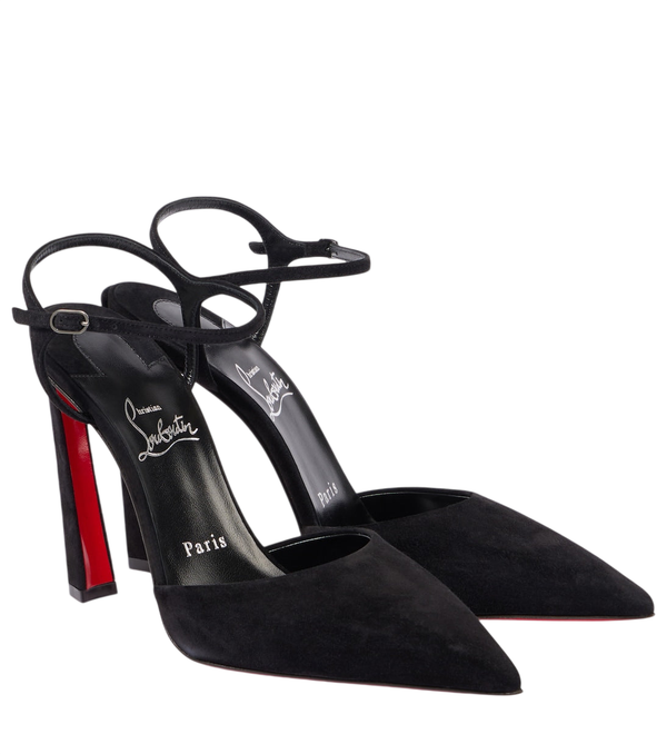 Christian Louboutin Condora Riviera 100 décolleté scamosciate con cinturino posteriore