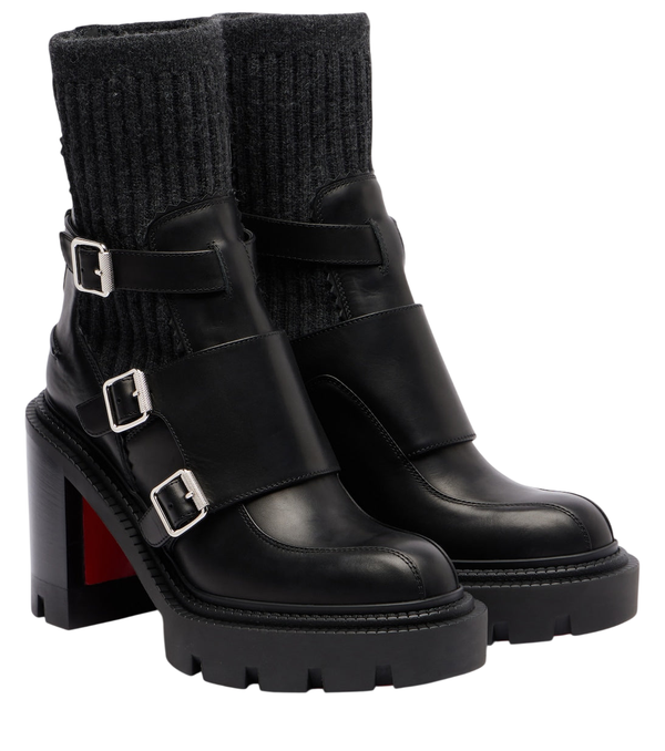 Christian Louboutin Cortinetta College 100 leather ankle boots