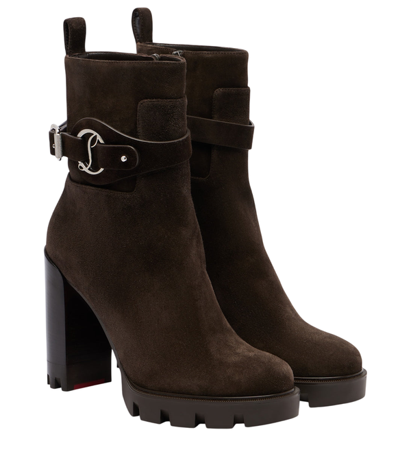 Christian Louboutin Dianouchette 100 suede ankle boots