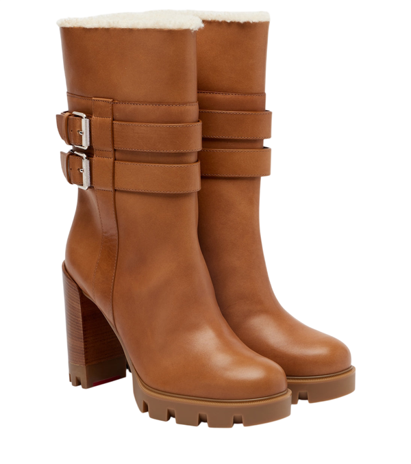 Christian Louboutin Elisawalk 100 leather ankle boots
