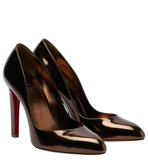 Christian Louboutin Fannylove 100 décolleté in pelle metallizzata