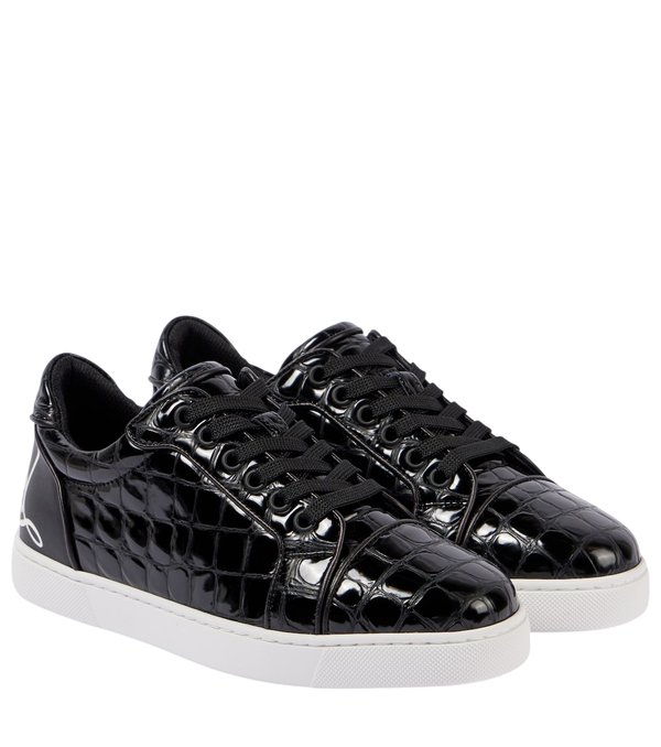 Zapatillas Christian Louboutin Fun Vieira de piel con efecto cocodrilo
