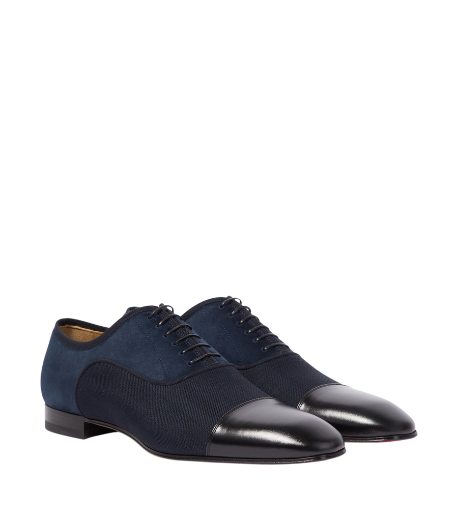 Christian Louboutin Greggo leather-trimmed Oxford shoes