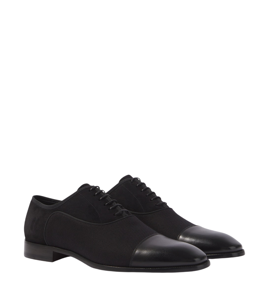 Christian Louboutin Greggory leather-trimmed Oxford shoes