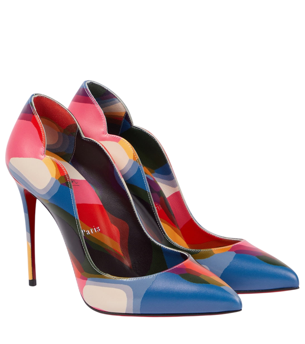 Christian Louboutin Hot Chick 100 décolleté in pelle stampata