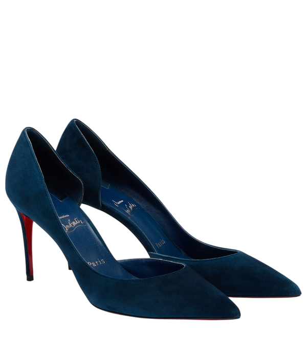 Christian Louboutin Iriza 85 suede d'Orsay pumps