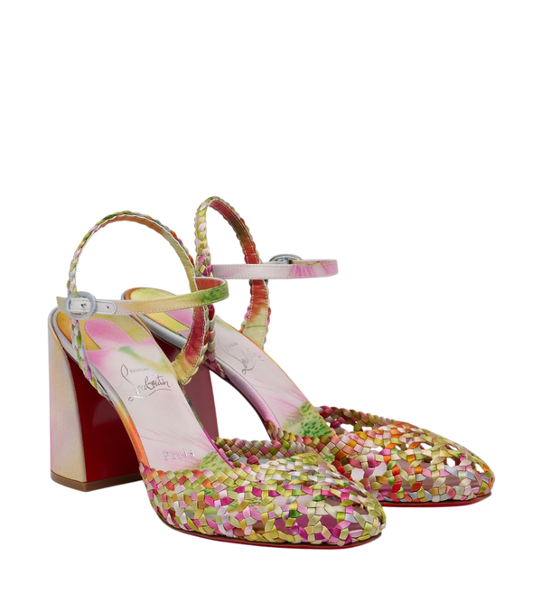 Christian Louboutin Jane Nandina sapatos de salto alto em crepe cetim