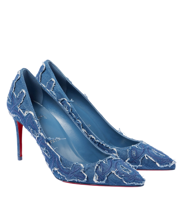 Escarpins Kate 85 en denim Christian Louboutin