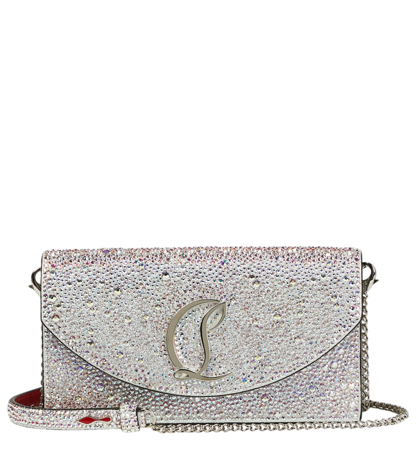Christian Louboutin Loubi54 pochette in pelle decorata