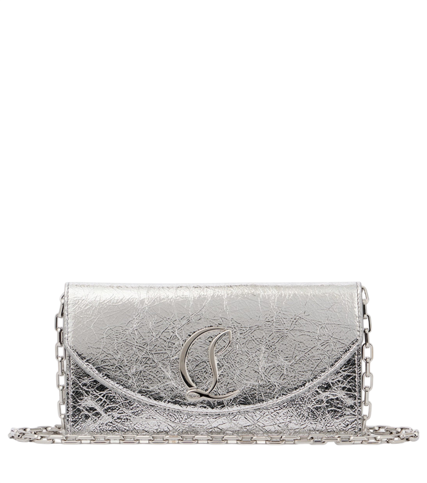Bolso de mano Christian Louboutin Loubi54 de piel metalizada