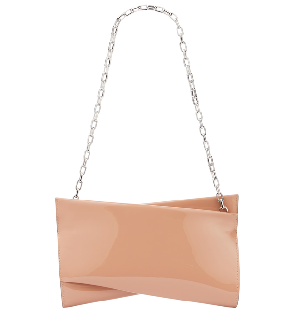 Christian Louboutin Pochette piccola Loubitwist in pelle verniciata