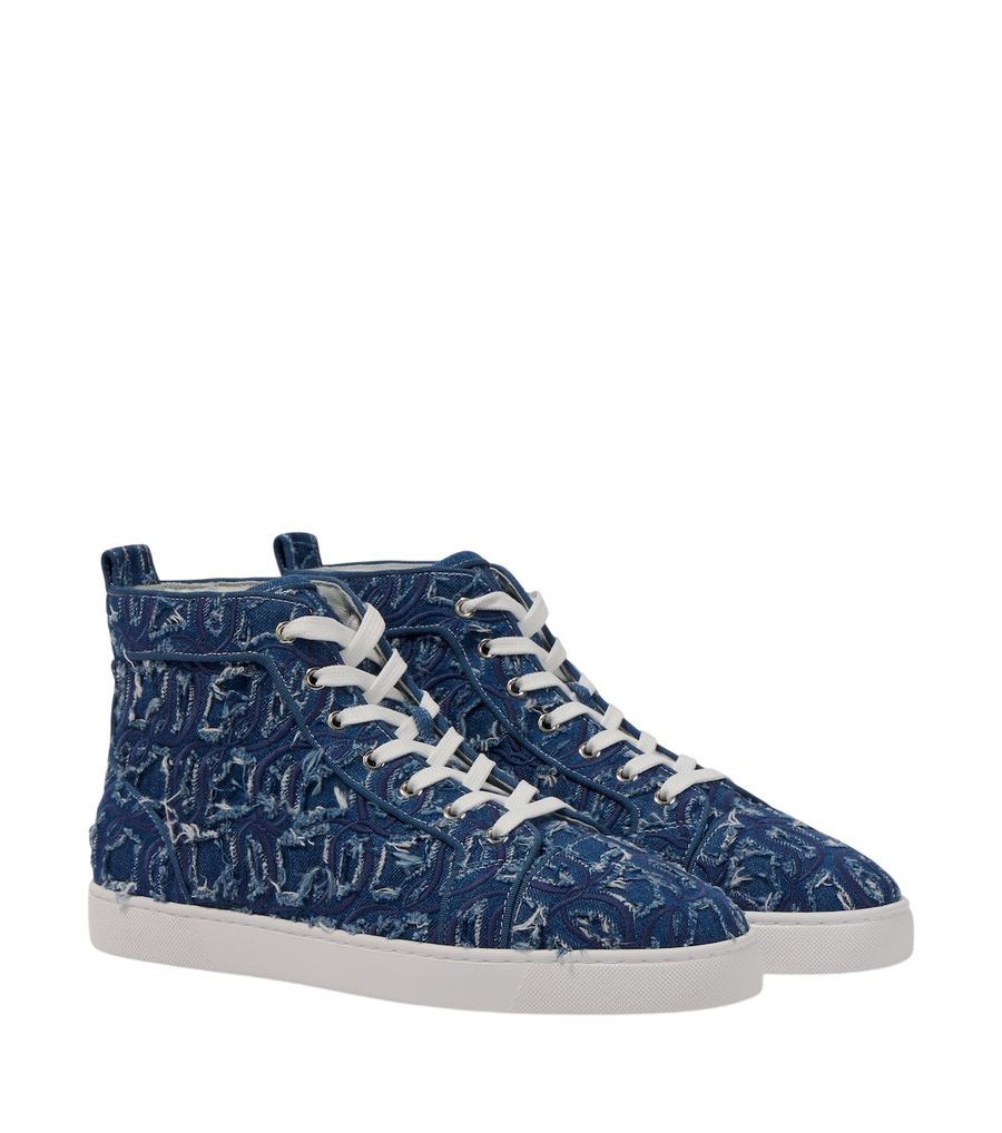 Christian Louboutin Louis denim high-top sneakers