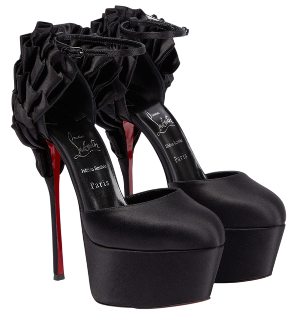 Christian Louboutin Décolleté con plateau in raso Maria Frou Alta