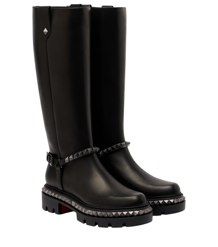 Christian Louboutin Marinetta studded leather knee-high boots