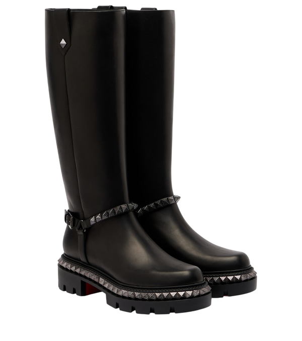 Christian Louboutin Marinetta studded leather knee-high boots