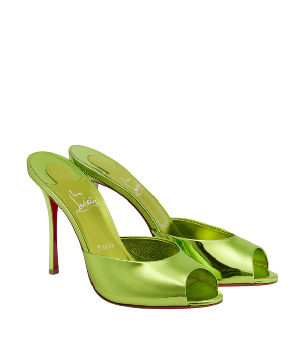 Christian Louboutin Me Dolly mirrored leather mules