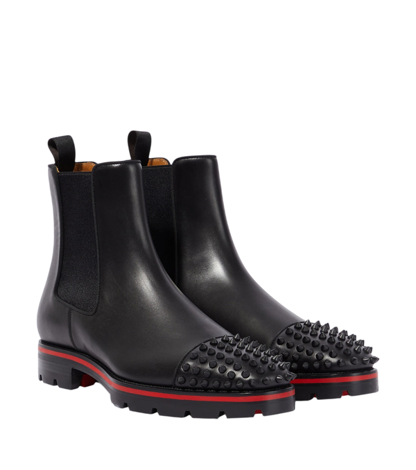Christian Louboutin Melon Spikes leather Chelsea boots