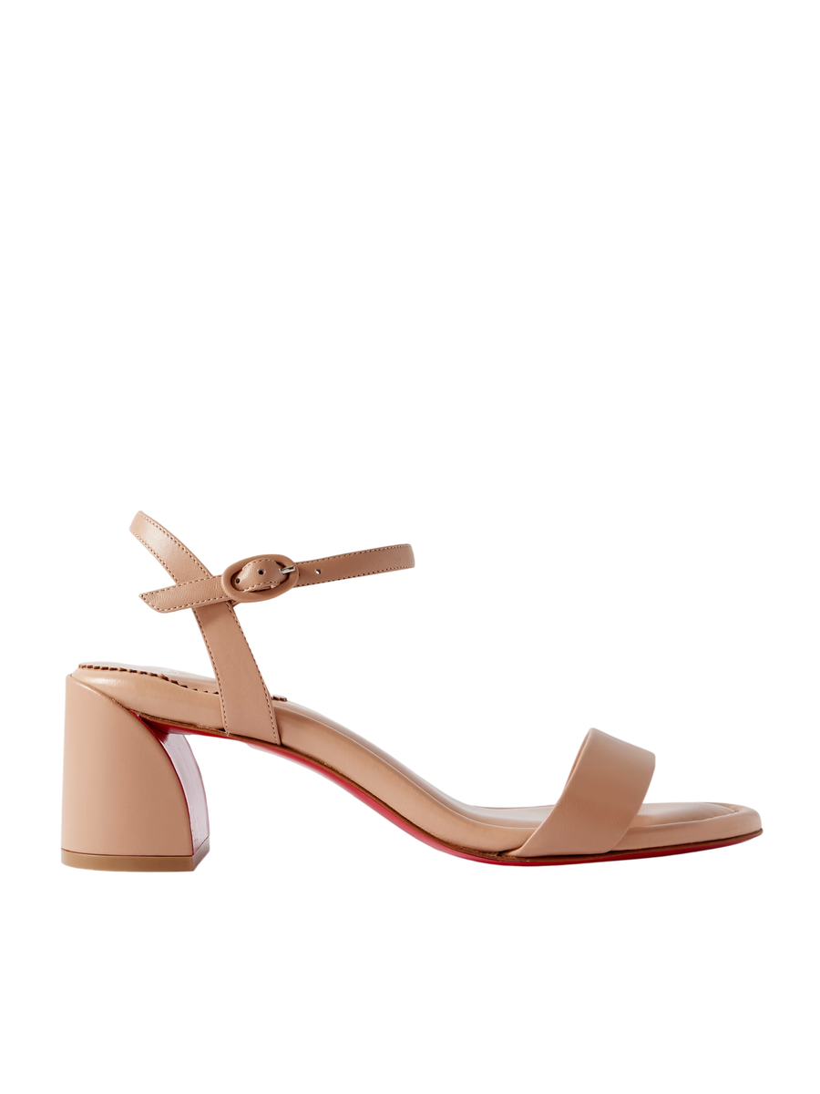 Christian Louboutin Miss Jane 55 beige leather sandals