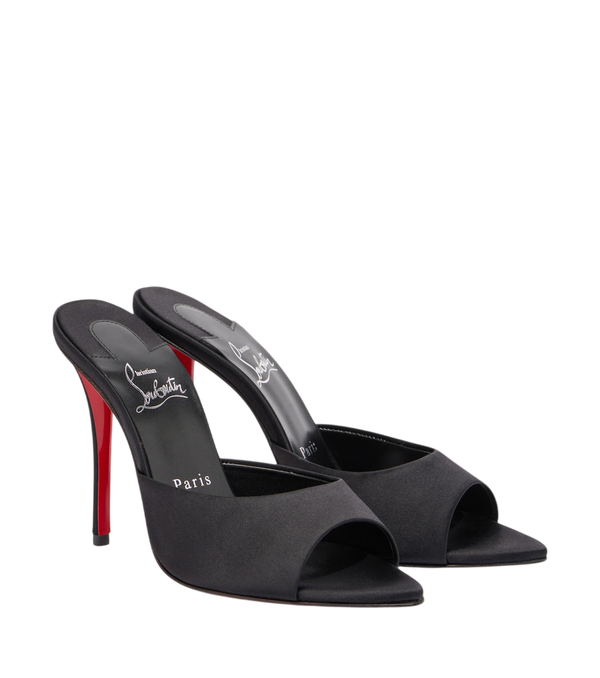 Christian Louboutin Miss Z 100 crêpe satin mules