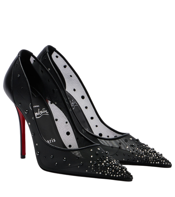 Christian Louboutin Décolleté in rete decorate Miss Z 100