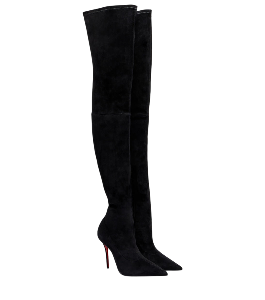Christian Louboutin Miss Z 100 suede over-the-knee boots