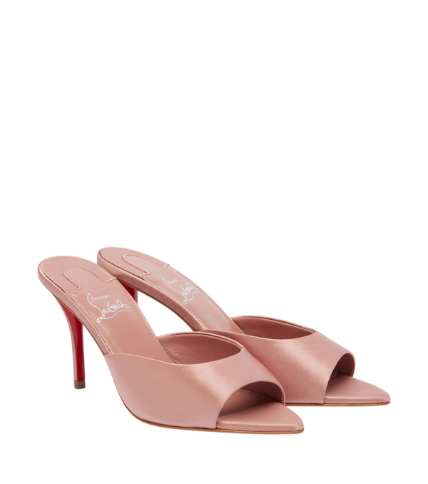 Christian Louboutin Miss Z 80 crêpe satin mules