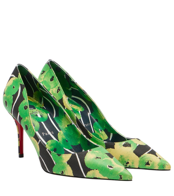 Christian Louboutin Miss Z 80 printed satin pumps