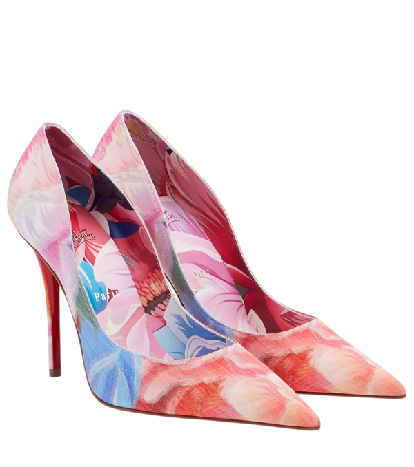 Christian Louboutin Sapatos de salto Miss Z com estampa floral mesclada