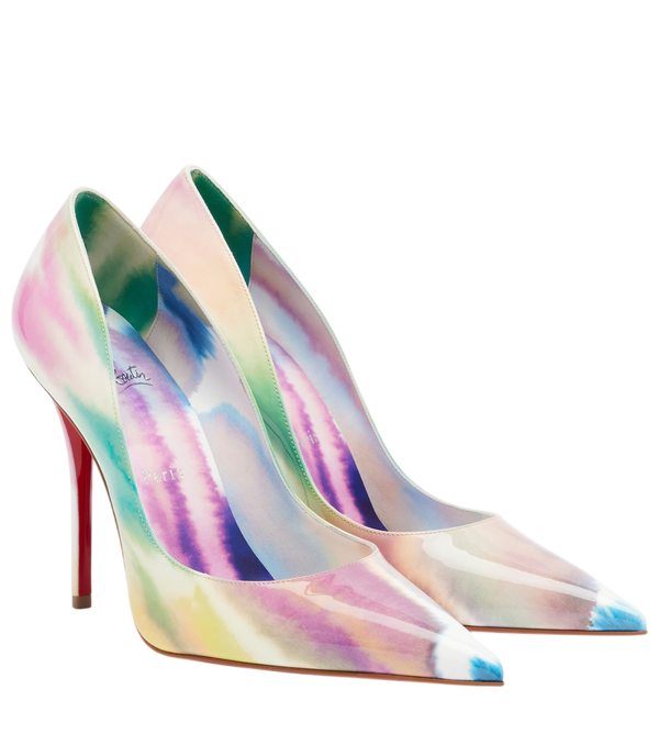 Christian Louboutin Miss Z printed patent leather pumps