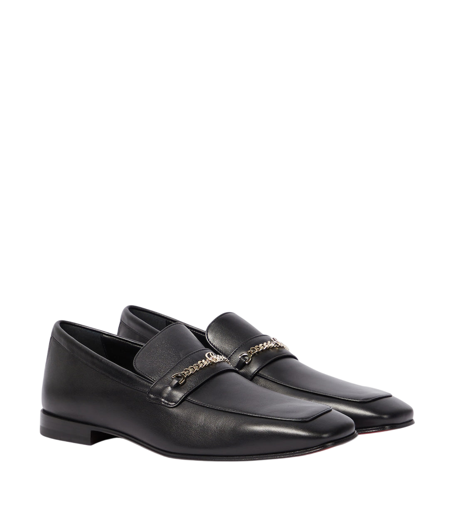 Christian Louboutin MJ Moc chain-detail leather loafers