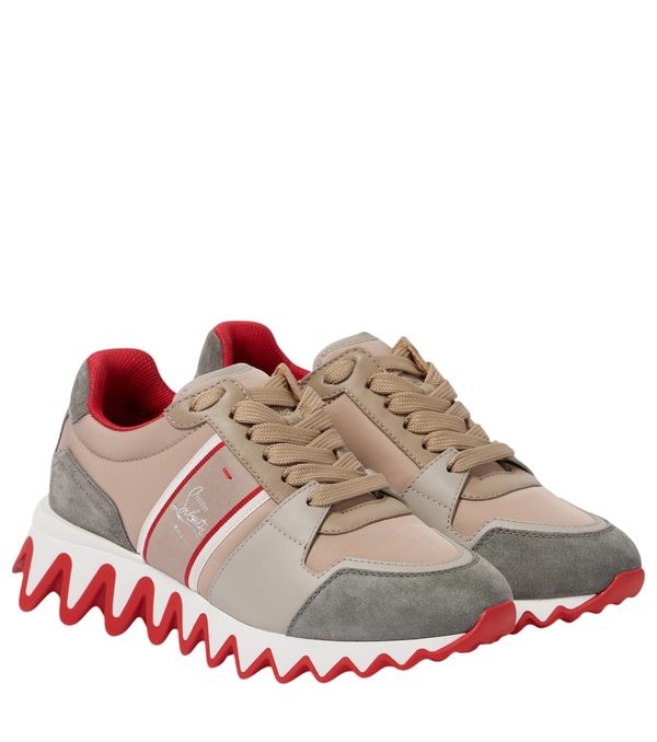 Christian Louboutin Nastroshark suede-trimmed sneakers