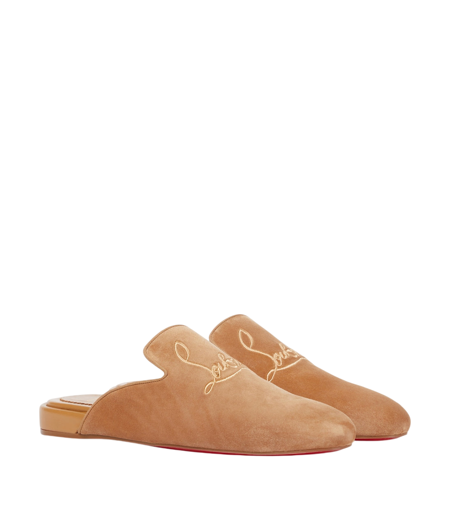 Christian Louboutin Navy Coolito Flat mules