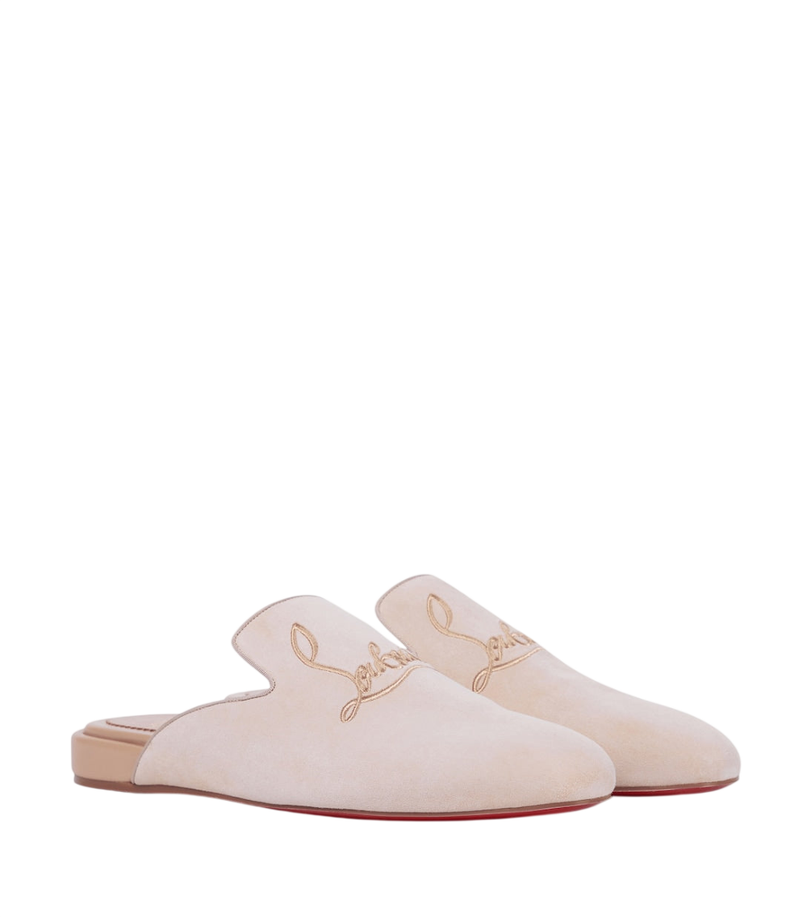 Christian Louboutin Navy Coolito Flat mules
