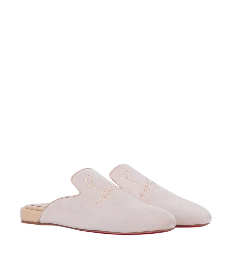 Christian Louboutin Navy Coolito Flat mules