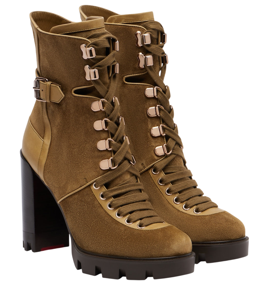 Christian Louboutin New Macademia 100 suede ankle boots