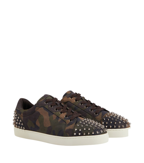 Christian Louboutin Seavaste camouflage spiked suede sneakers