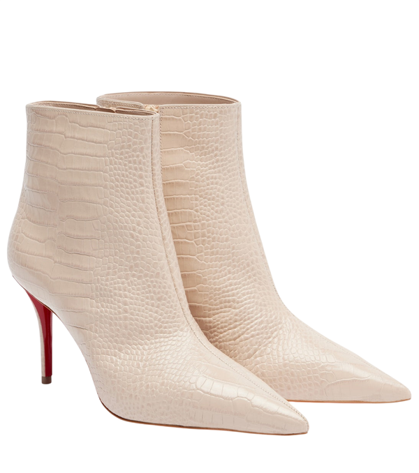 Christian Louboutin Snake-effect leather ankle boots