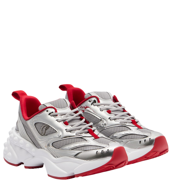 Christian Louboutin So Flo leather-trimmed sneakers