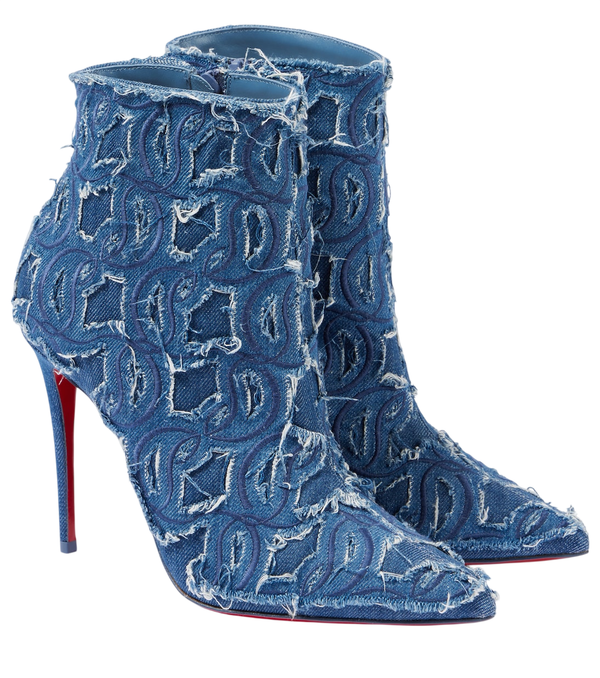 Christian Louboutin So Kate 100 denim pumps
