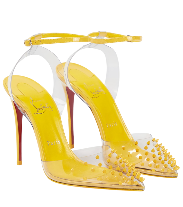 Christian Louboutin Spikoo 100 PVC e décolleté in pelle