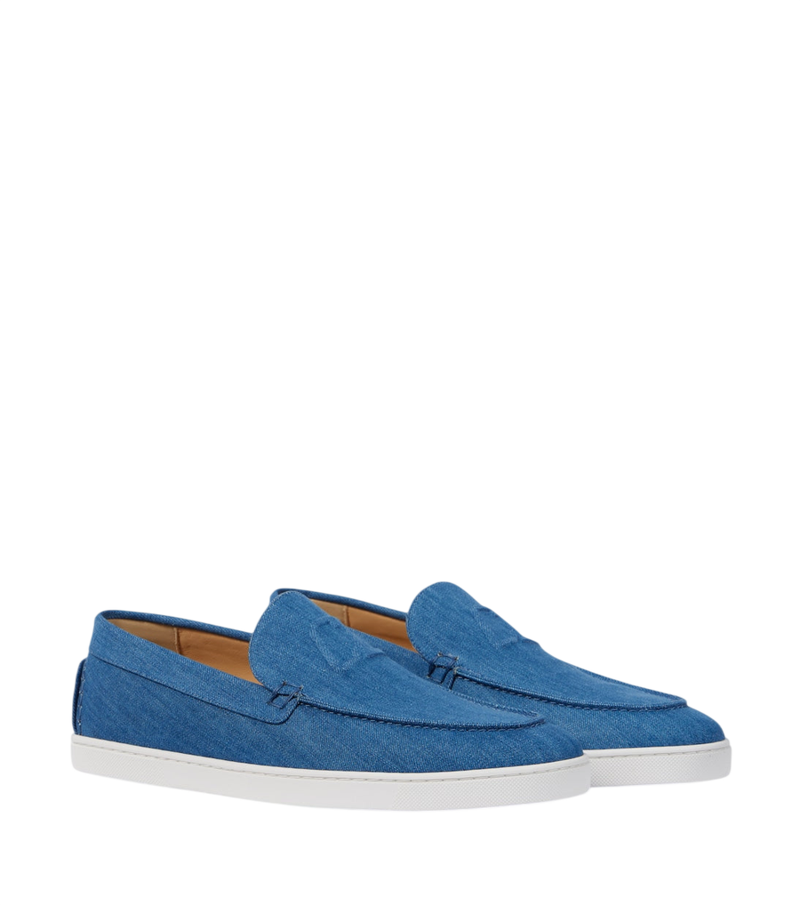 Christian Louboutin Varsiboat denim slip-on shoes