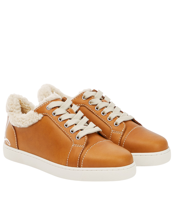 Christian Louboutin Vierissima shearling-trimmed sneakers